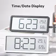 LED Digital Electronic Clock LCD Large Screen Displays Wall Clock Thermometer AU