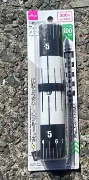Fishing Measure Ruler Compact Roll Up Wide Mat 7.87" x 42.52" Daiso Japan