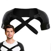 Shoulder Pain Relief Double Shoulder Support, Double Shoulder Brace, Adjustable Shoulder Brace for R L