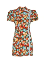 Kitri Philippa Floral-print Mini Dress - Blue - 12 (UK12 / M) 12 (UK12 / M)