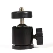 New 360° Mini Ball Head Bracket Mount For 1/4 Camera Tripod & 3/8 Flash Ho LJ