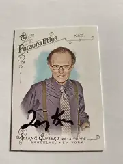 Larry King Signed 2014 Topps Allen & Ginter Card # 81