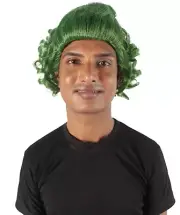 Cosplay Santa's Helper Wig Green Hair Christmas Oompa Loompa Party Costume HM164