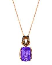 Le Vian 14K Rose Gold 5.82 ct. tw. Diamond & Amethyst Royal Blues Pendant