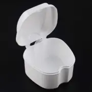 Denture Case, Denture Cup with Strainer, Denture Bath Box False Teeth Storage B