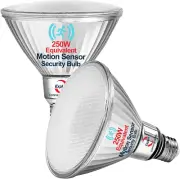 Explux 250W Equivalent Motion Sensor Flood Light Bulbs, Super Bright 2700 Lumens