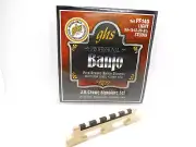 GHS 5 String Light PF140 Banjo Strings & GB-3 Bridge W/Bone Inserts- 5/8" High