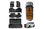 3-Pcs Boot Liner & Floor Mats for GWM Tank 500 Tank500 2024-2025 Heavy Duty Cargo Trunk Mat Luggage Tray
