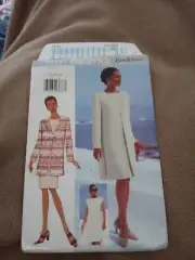 Vtg (1996)Butterick 4511 Misses' Straight Dress & Long Jacket Sz 12-16 NEW UC FF