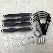 Fold Wing Engines Gears Rc Motor Propeller Blade Covers Etc Set, for SG900S SG900-S SG900 X192 X196 F196 Drone Blades (Size : Black)