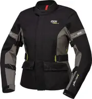IXS Laminat ST-Plus Ladies Motorcycle Textile Jacket, black-grey, Size 3XL for Women Black Grey