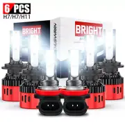 Combo LED Headlight Fog Light Bulbs Kit 6000K For Smart Fortwo 2008-2014 2015 (for: Smart)