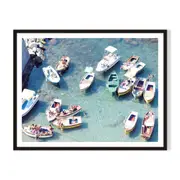 Island Life Framed Printed Wall Art - Black