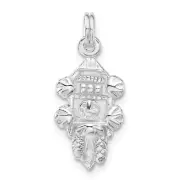 Polished Cuckoo Clock Charm In 925 Sterling Silver