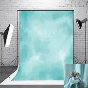 5x7ft Aqua Abstract Solid Photography Backdrops Gradient Portrait Photo Booth Background for Photographyer