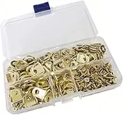 COHEALI Metal d Ring Picture Hangers Gold Picture Frame Hooks with Screws for Living Room Decor