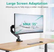WALI Single Monitor Gas Spring Desk Mount, Heavy Duty Monitor Arm for Ultrawide