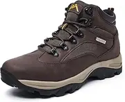 [CC-Los] Men's Waterproof Hiking Boots Lightweight & All Day Comfort Size 7.5-14, Brown, 13.5-14 Wide