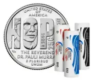 2024 THE REVEREND DR. PAULI MURRAY US Mint Three Roll Set P-D-S Quarters