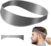 Neckline Shaving Template - Silicone Hair Trimming Guide Curved Band Haircut Band Portable Hair Trimming Tools for DIY Home and Cutting, Fade, Buzz and Taper Guide (Gray)