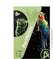 Scratch Paper Art - Holographic Scratch Paper | Black scrratch Art Boards | Adorable Glitter scrratch Set | A4 Drawing Crafts | Creative Graffiti Cards for Kids and Adults