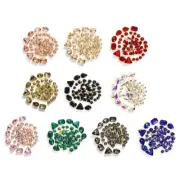 50 Pieces Mixed Shapes Flatback Rhinestones DIY Sew on Rhinestones for Clothes