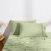 Dreamaker Superfine Washed Microfibre Standard Pillowcase Twin Pack - Sage Green
