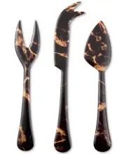 Thirstystone Marble-Look Cheese Fork, Knife & Spade, Set of 3
