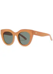 LE Specs Air Heart Round Cat-eye Sunglasses - Brown Light ONE SIZE