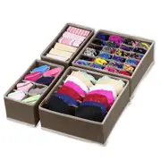 Vivva Foldable Storage Drawer Organizer Bra Underwear Closet Divider Kit 2 PCS 5 Colours