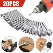 20 Pcs Diamond Burr Bits Drill Set Rotary Multi Tool Accessories Kit For Dremel
