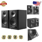4-Inch Black Active Studio Monitor Speakers with Dual Mode for Ideal Sound
