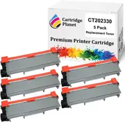 5-Pack High Yield Compatible Toner Cartridge for Fuji Xerox CT202330 (2600 Pages) for Fuji Xerox DocuPrint P225d M225dw M225z M265z P265dw P225 M225 P265 M265