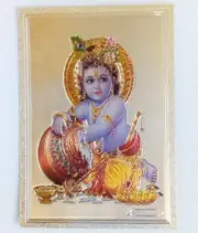KRISHNA SILVER STICKER Hindu Gold Indian India God (KS-15)