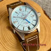 NH34A 39mm Pilot Tandorio Retro glacier blue Dial Watch For Men 200m Waterproof