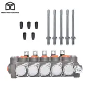 5 Spool 11 GPM Hydraulic Monoblock Double Acting Control Valve SAE Ports