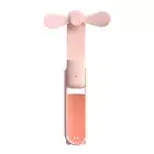 Pink Mini Simple Pocket Folding Fan Fashion USB Charging Portable Fan for Kids