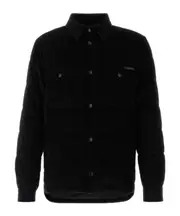 Dolce Gabbana Logo Patch Padded Corduroy Jacket IT50,IT48 Black
