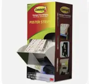 Command Poster Strips, 3/4" x 2 1/8", White, 100/Carton (MMM17024CABPK)