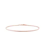 18K Rose Gold Over Italian Silver Snake Chain Bracelet