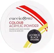 Colour Acrylic Powder - Licorice Black by Cuccio PRO for Women - 1.6 oz Acrylic Powder