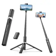 60'' Selfie Stick Tripod,Tripod for iPhone Wireless Remote for Selfies,Group