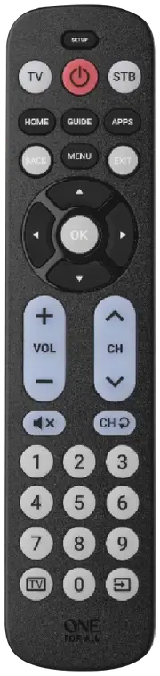 One For All Big Button Universal TV Remote Control