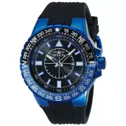 Invicta 19269 Gent's Black Dial Black Silicone Strap Compass Watch