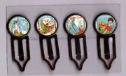 Graphic45 MOTHER GOOSE #105 Antique Copper (4) Metal Clips HANDMADE