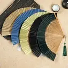 Chinese Style Antique Folding Fan Bamboo Hand Held Fan Portable Dance Fan