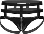 [WANFJ] Sexy Outfits Men's Sexy Panties Jockstraps Zipper Bag Sissy Latex Homme G-String Thongs Underwear Briefs