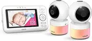 VTech BM4700N 4.3" 2-Camera Full Colour Pan & Tilt Video Baby Monitor, White
