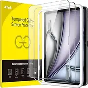 JETech Screen Protector for iPad Air 13-Inch M3/M2 (2025/2024) with Easy Installation Frame, Tempered Glass Film, HD Clear, 2-Pack