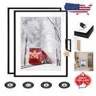 Set of 2 Stylish 22x28 Black Poster Frames with Acrylic Front - Perfect Gift